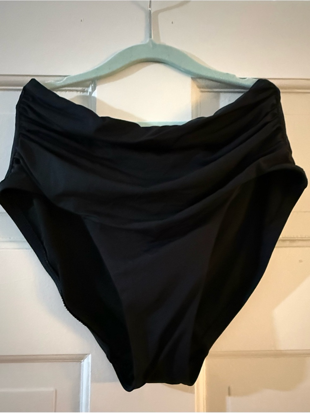 Women’s Ruched Black Swim Bottoms